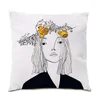 Oreiller Decoration Home Beautiful Girl Throw Covers Chinois Sofa Cover 45x45 Sigle Living Room Portrait E0526