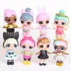 8pcs lot 9cm LOL Doll American PVC Kawaii 어린이 장난감 애니메이션 액션 피규어 생일 크리스마스 g199i를위한 현실적인 다시 태어난 인형