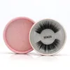 1 paar/doos 3D Flexibiliteit Transparante stengel 100% Pure handgemaakte zijde -eiwit Lashes Fake Eye Lashes met roze geschenkdoos