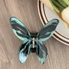 Clamps YHJ New Colorful Butterflies Hair Claw Advanced Simulation Butterfly Hair Claw Clip Shark Catch Hair Accessories for Women Girls Y240425