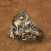 Brass Masonic Skull Ring Mens Biker Rock Punk Style Jewelry Ring BR116 US Size 7~15 240424