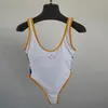 Mujeres coloridas trajes de baño bikinis para ropa interior blanca diseñador acolchado de un leotardo de lujo traje de baño de baño de verano