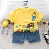 Kleidungsstücke Sommer Kinder Jungen Jungen Kinderkleidung Autos T -Shirt Shorts 2pcs/Set Kleinkind Mode Baby Trailsanzuiten 1 2 3 4 5 Jahre