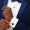Hawson Crystal Tuxedo Studs och manschettknappar som är inställda på Mencuff Links Mens Mens Mens Wedding Business smycken eller tillbehör 240412