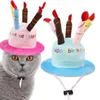 Dog Apparel Birthday Hat For Dogs Cats Supplies Pet Gift Cake Cap Candle Design Headdress Accessories