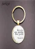 Suteyi Vine Bronze Christelijke Bijbel Key Chain Holder Charms Bible Psalm Glas en Flower Picture Keychain Men Women Gift3442241