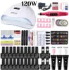 NXY Nails Manicure Set LED Dryer Electric Drill 20 10 Colors UV Gel With Building Polish Kit Art Tools270M6644581