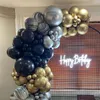 Party Decoration 138st Chrome Gold Matte White Black Agate Balloons Garland Arch Kit Baby Shower Kön Reveal Wedding Birthday