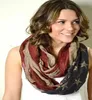 Designer Viscose Vintage American Flag Infinity Scarfs Snood USA Women Voile Scarves Shawls Big Size DHL 3957068