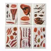 Tattoo Transfer 30Pcs Halloween Theme Bloody Wound Tattoo Stickers Waterproof Temporary Face Makeup Kids Party Favors Decoration 240426