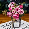 Dekorativa blommor Vacker Fake Flower Not Wither Diy Artificial Bouquet Rose Home Decoration