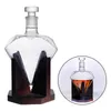 Bar Tools 750 ml Heart Diamond Winery Vodka Winery Cocktail Glass Whisky Dispenser Stand Home Party Decoration 240426