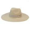 Berets Summer Hat Women Beach Big Brim 11cm Sum Protection Straw Hatt