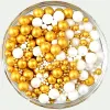 Vormen 50 g gouden suikerbal cake decoratie zoete kralen parel suikerbal cake topper hagelslag snoepbal dessert bakdecoratie