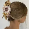 Nuovo acril di moda haarclip elegante simulatie bloem plastica klauw clip bloemen haai clip haarspeld haaraccessoires voor vrouwen