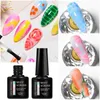 Nail Polish MEET ACROSS Blossoming Gel Nail Polish Watercolor Smook Effect Nail Art Transparent Soak Off UV Gel Nail Art Painting Varnish Y240425