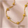 Bracelets de jambe de pied d'été pour les femmes Bracelets de plage de la plage 14k Chaîne de perles en or jaune esthétique Bijoux Bijoux d'anniversaire Drop Cadeau Otgxk
