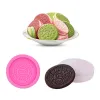 Molde moldes de silicone oreo biscoitos moldes cozinha assada fondant moldes de fondant diy partido suprimento de presente decoração de bolo artesanal