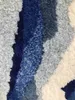 Tapijten getuft blauw zeepatroon tapijt badkamer mat zacht donzige ruimte slaapkamer vloer vloerkleed kleed deurmat opgeruimde thuiskamer decor