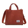 Shoulder Bags Women Corduroy 009 Bag Small Cotton Canvas Handbag Casual Tote Female Eco Crossbody Vintage Messenger