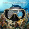 Lekvrije snorkelset anti-kuppog zwemmen snorkelende bril-brilglazen met een droge snorkelbuis voor snorkelende zwemvaartcuba duiken 240422