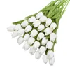 20pcs PU Foam Tulip Bouquet Fake Flower para decoração de casamento DIY Home Artificial Flower Decor Simulação Tulipa 240415