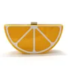 Evening Bags Fashion HandBags Acrylic Shoulder Bag Womrn Fruit Watermelon Lemon Clutch Female Party Wedding Purses Wallet