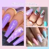 Nail Polish MEET ACROSS 7.3ml Purple Series Gel Nail Polish Vernis Semi Permanent Soak Off LED UV Gel Nail Varnishes Nail Art Gel Manicure Y240425