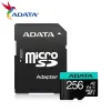 Drive la carte Microsdxc Adata Premier Pro Microsdxc avec carte de mémoire adaptateur UHSI U3 Micro SD Carte 64 Go 128 Go 256 Go 512 Go Carte Flash A2 TF Carte