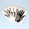 Tattoo Transfer 8 Pairs/Set Professional Henna Stencil Temporary Hand Tattoo Body Art Sticker Template Wedding Tool Flower Tattoo Stencil Kit 240427