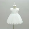 Girl's Dresses Wholesale Link Baby Girl Dress Formal Flower Toddler Baptism Christening Frocks for Party Wedding Birthday 0-24 Months W1 d240425