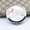 1pc Compact Round Foldable Portable Double-sided Cosmetic Mirror flower bird pattern lovely Mirror paint the browsr Makeup Tools