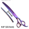 Hår sax Purple Dragon 7.0-tums 8,0-tums Pet Beauty Clipper Professional Cat and Dog Curly Hair Clip Z3005 Q240426