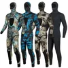 Camouflage pour hommes Camouflage de combinaison à manches longues Fission Fission 2 morceaux de néoprène submersible pour les hommes Gardez le costume de plongée imperméable chaleureux 240410