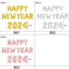 Decorazione per feste 1Set Happy Year 2024 Letter Aluminium Film Balloons Set Home Supplies Aluminium