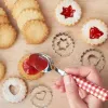 Moulds Jam Sandwich 3D Christmas Digital Moulds Cookie Cutter Pastry Xmas Tree Snowflake Shape Biscuit Mould Baking Tools Birthday