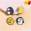 Hängen Lapel Pins Penguin Small Duck Carton Metal Design Badges Brosch Emamel Label Bag Backpack Hat Jewelry Gift Accessories Drop DHRS5