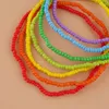 Braccialetti Link 7pcs/set semplice arcobaleno LGBT per uomini uomini modalità semi multicolori multicolore in perline