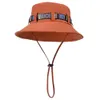 9234 Spring/summer Fashion Ribbon Fisherman Hat Men's and Women's Outdoor Fishing and Mountaineering Hat Big Brim Sun Protection and Sunshade Hat