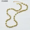 Chains 10 Strand Gold Ball Necklace 18K Plated Beads Chain Wholesale Jewelry Accessories 52705