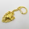 Decorative Figurines Fengshui Golden Three Legged Money Frog/toad Keychain W1236