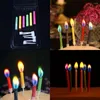 Kaarsenhouders 12 stks/pack gekleurde kaarsen Safe Flames Party Birthday Cake Home Decorations Mini With Holder