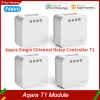 Kontroll AQARA Single Way Control Module T1 ZigBee 3.0 Wireless Relay Controller 1 Channel med/inget neutralt fjärrarbete med Apple HomeKit