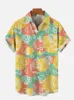 Casual shirts voor heren New Mexicaans feest Creative 3D Gedrukt Hawaiiaans losse pocket shirt met korte mouwen 240424