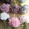 Decorative Flowers 5 Pieces Big White Silk Artificial Peony Head For Wedding Decoration Faux Bouquet Home Fake Flow