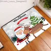 Dywan świąteczny Mata Święty Mikołaj Elk Floor Navidad Non Slip Door Kuchnia Dekoracja łazienki Wesoła dom Q240426