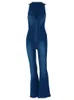 TARUXY Y2k Denim Jumpsuit Women V-Neck Sleeveless Slim Bodycon Jumpsuits Overalls Streetwear One Piece Outfits Jeans 240417