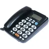 Accessories FSK/DTMF Caller ID Handfree Corder Telephone Big Button Loud Ringtone Fixe Landline Home Phone Without Battery For Elderly Black