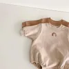 Rompers Long Sleeve الرضيع o-neck baby bodysuit boys and girls phemsuit الزي H240509
