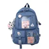 Backpack Mode Canvas Frauen Kawaii Leisure Bookbag Reise Rucksack für Teenager Girls Schultasche süßer Laptop Mochila